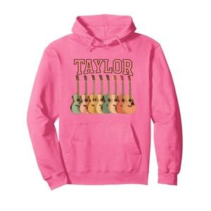 NWT Pink Taylor Guitar Collegiate Pullover Hoodie Women's Large